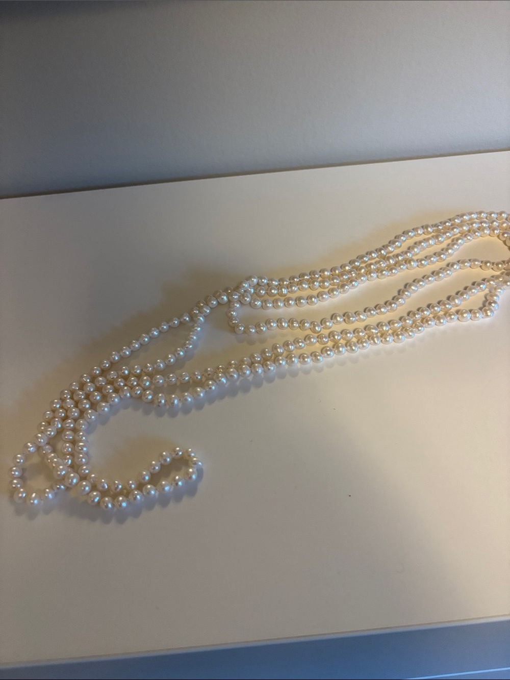 Classic White Pearl Multi-Strand Necklace